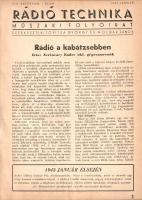 [Folyóirat] Rádió Technika. Műszaki folyóirat. Szerkesztik Jovitza György és Molnár János. VIII. évf...
