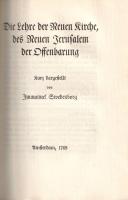 Swedenborg, [Emanuel] Immanuel: 
Theologische Schriften. Uebersetzt und eingeleitet von Lothar Brie...