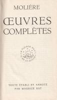 Moliere [Poquelin, Jean-Baptiste]: 
Oeuvres completes. Texte établi et annoté par Maurice Rat. Volu...