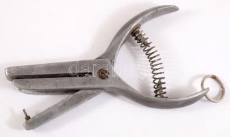 cca 1950/1960 Jegykezelő, fém, h: 16 cm