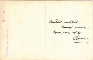 1944 Magyar katona műteremben / Hungarian military, soldier. Szigethy photo