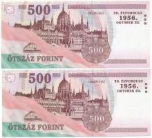 2006. 500Ft "A forradalom 50. évfordulója 1956. október 23.", (2x) sorszámkövetők "EB...