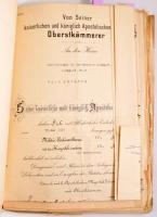 ca 1910-1950 Lechner Egon (1890-1967) gépészmérnök, egyetemi tanár, a műszaki tudományok kandidátusa, Lechner Ödön építész testvére személyes okmányhagyatéka. I. világháborús és azelőtti katonai kinevezési okmányok, előléptetési papírok, katona igazolványok és egyéb más iratok, lefűzve