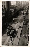 Aukland, Queen street, automobiles, trams, Metropolitan Hote. Nash photo (EK)