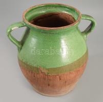 Fazék. Alföld, cca 1900, felületi sérüléssel, m: 25,5 cm