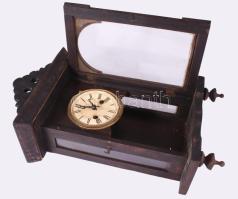 Antik Junghans falióra, szervizelendő, kulccsal, ingával, m: 48 cm