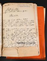 ca 1860-1914 Lechner Gyula (1841-1914) festőművész kézirat és okmány hagyatéka. Néhány kézirat, sok ...