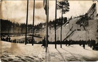 Lahti, ski jumping hill, ski games, winter sport. photo + "Tarkastettu Granskat" (fl)