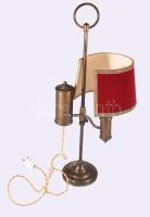 Antik lámpa, petróleumlámpából elektromossá alakítva, m: 53 cm
