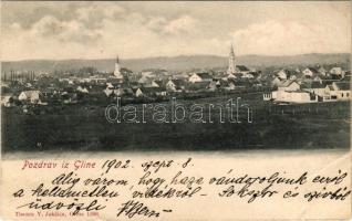 1902 Glina, V. Jaksica / látkép / view (szakadás / tear)