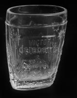 Victor Schmidt &amp; Söhne antik kúrapohár, alján pattanással, m: 9,5 cm