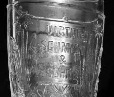 Victor Schmidt &amp; Söhne antik kúrapohár, alján pattanással, m: 9,5 cm