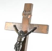 Régi bronz feszület, 23x11 cm