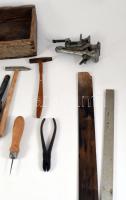 Doboznyi antik szerszám tétel, közte jó gyűjtői darabokkal