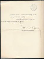 1933 Bp., Ternegg Kálmán (1887-1956), a gróf Andrássy laktanya parancsnoka, vezérezredes, 1945-ben a...