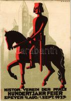 1927 Speyer, Histor, Verein der Pfalz Hundertjahr Feier / advertisement card s: Semar (fl)