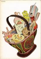 1937 Süddeutsche Volkskunst Ausstellung / German Art Exhibition advertisement card s: Lordier (EK)