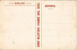 Závody Mellotteovy, Pardubice / Melotte advertisement art postcard. artist signed (EK)