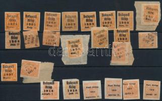 1901-1914 24 db Hírlapbélyeg Budapesti Hírlap előérvénytelenítéssel