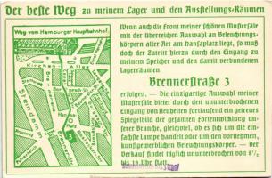 Hamburg, Erich Petersilge Grosshandlung Beleuchtungskörpern un Zubehör / lightning tools advertiseme...