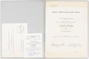 1972 Kismarty-Lechner Lóránd (1883-1963) magyar építész Munka érdemrend ezüst fokozat kitüntetés ado...