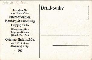 1913 Braunsviga Trinks Rechenmaschine, Internationale Baufach-Ausstellung Leipzig / Braunsviga Trink...