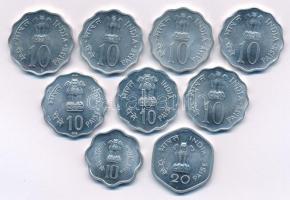 India 1974-1982. 10p Al (9xklf) FAO tematikájú kiadások T:UNC,AU
India 1974-1982. 10 Paise Al (9xdi...