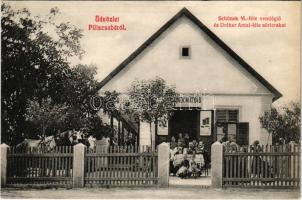 Piliscsaba, Templom tér 35. Schönek Mátyás vendéglője, étterem, Dreher-féle sörlerakata