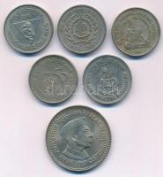 India 1989-1996. 5R Cu-Ni (6xklf) emlékkiadások T:AU,XF India 1989-1996. 5 Rupees Cu-Ni (6xdiff) commemorative issues C:AU,XF