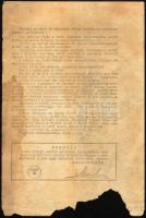 cca 1942 A Vörös Hadsereg katonáinak szóló német II. világháborús röplap, orosz nyelven, sérült, 22,...