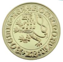 DN "Történelmi aranypénzek - IV. Károly 10 dukát, 1355" aranyozott Cu-Zn utánveret "R...