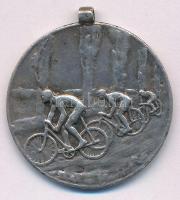 1930 k. "WM (Weiss Manfréd Acél- és Fémművek?) versenydíja V" kerékpáros sport díjérem, jelzetlen Ag, "SGA" gyártói jelzéssel (11,72g/30mm) T:XF