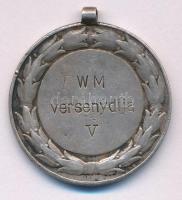 1930 k. "WM (Weiss Manfréd Acél- és Fémművek?) versenydíja V" kerékpáros sport díjérem, je...