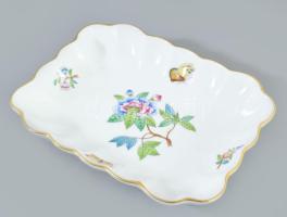 Herendi Viktória mintás kínáló, jelzett, hibátlan, 18x14 cm