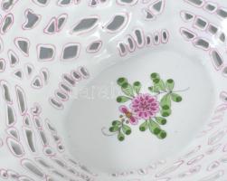 Herendi Waldstein mintás áttört kínáló, jelzett, lepattanással, 26x21 cm