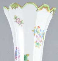 Herendi Viktória mintás kehelyváza, jelzett, hibátlan, m: 22,5 cm