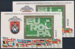 1977 Európai biztonsági és együttműködési értekezlet IV. vékony és vastag sorszámú blokk