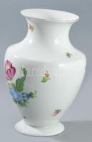 Herendi óherendi virágmintás váza, jelzett, kis kopással, m: 23,5 cm