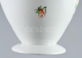 Herendi óherendi virágmintás váza, jelzett, kis kopással, m: 23,5 cm