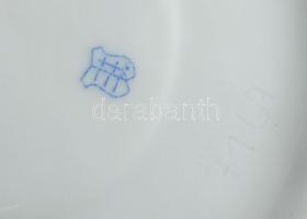 Herendi óherendi virágmintás váza, jelzett, kis kopással, m: 23,5 cm