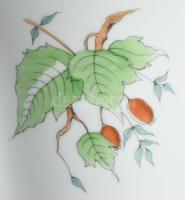 Herendi hecsedli mintás váza, jelzett, 2. oszt, hibátlan, m: 15,5 cm