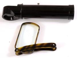 2 darab nagyító, h: 17 cm alatt