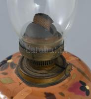 Ditmar asztali petróleum lámpa, sérült cilinder, jelzés nélkül, m: 43 cm