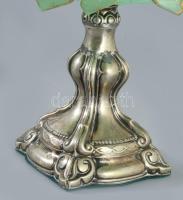 Antik ezüst (Ag) talpas kínáló, jelzett, d: 21 cm, m: 15 cm