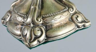 Antik ezüst (Ag) talpas kínáló, jelzett, d: 21 cm, m: 15 cm