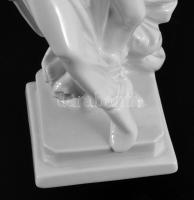Herendi táncoló juhász. Fehérmázas, jelzett, hibátlan, m: 29 cm