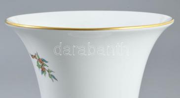 Herendi hecsedli mintás váza, jelzett, 2. oszt, hibátlan, m: 15,5 cm