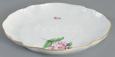 2 darab Herendi virágmintás kínáló, jelzett, 2. oszt., h: 22-26 cm