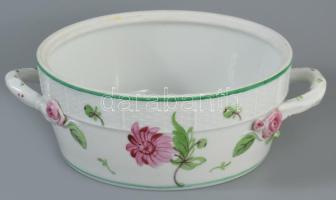 Herendi Tertia 2 darab kínáló, jelzett, d: 27 cm + kínáló fedél nélkül, d: 16,5 cm