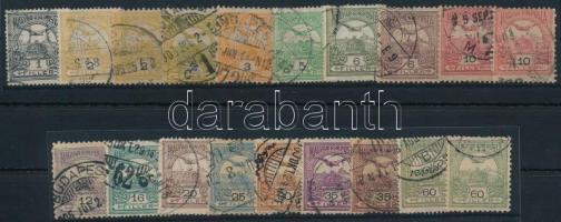 1900-1913 19 db Turul bélyeg értékszám eltolódással